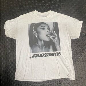 Ariana Grande White Graphic Tee